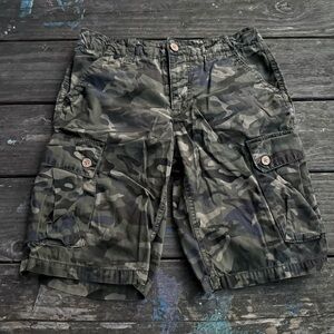 Lucky Brand Kids Green Camouflage Cargo Shorts